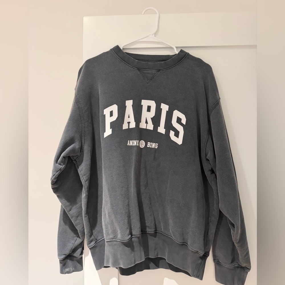 Anine Bing Organic Cotton Sweater in Black